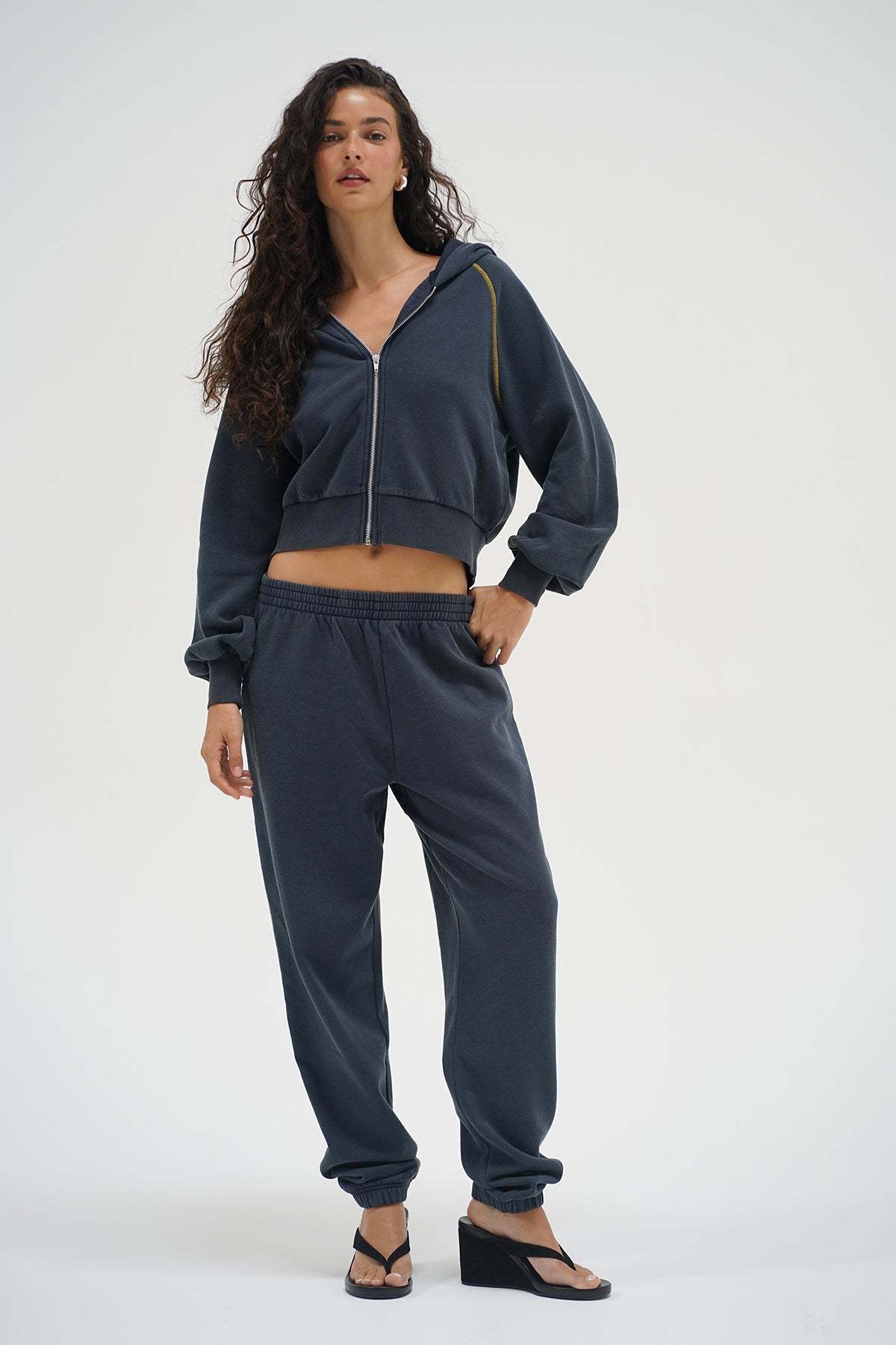Aspyn Jogger - Stone Wash Navy