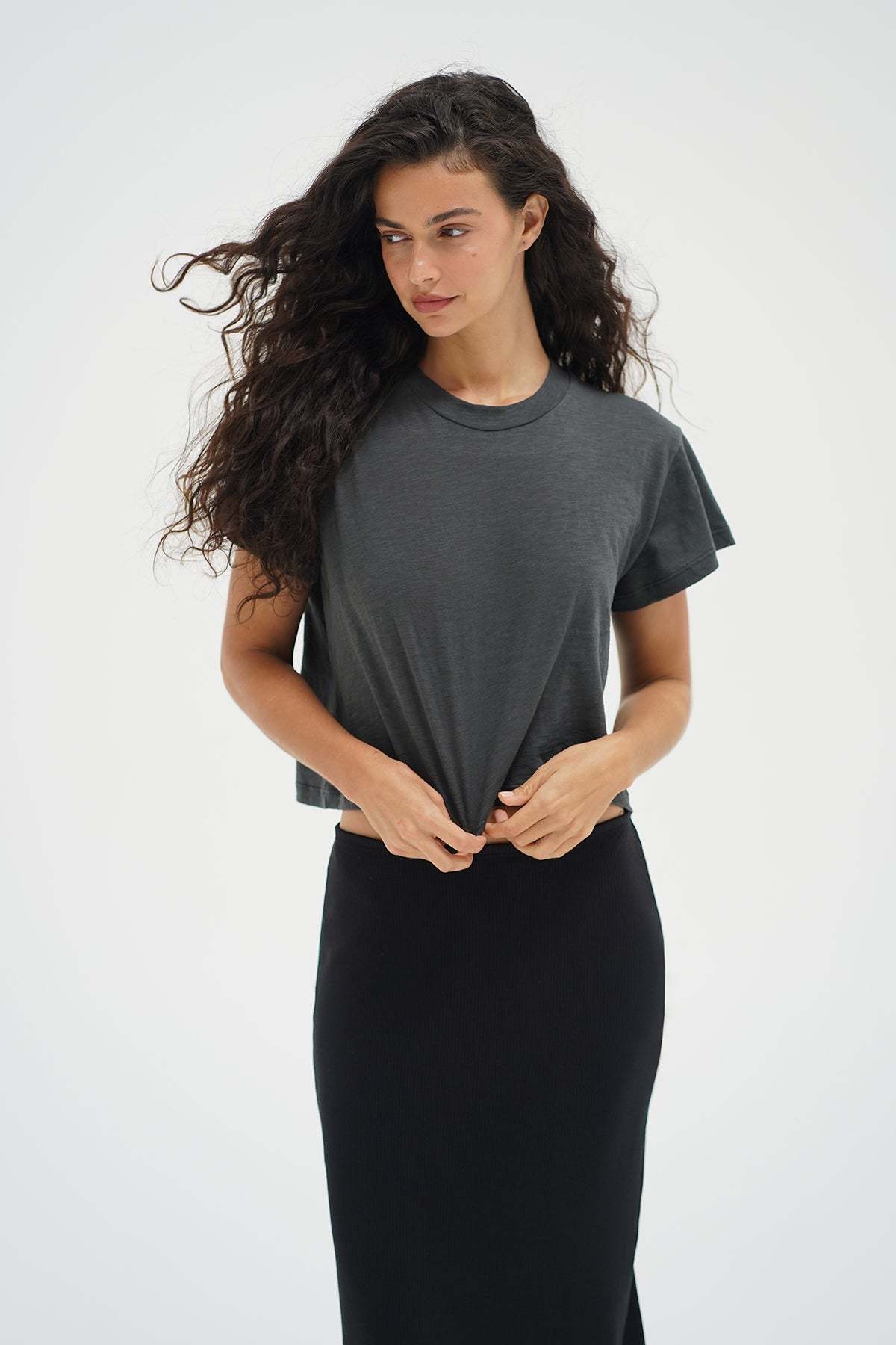 LNA Ava Tee in pirate black 