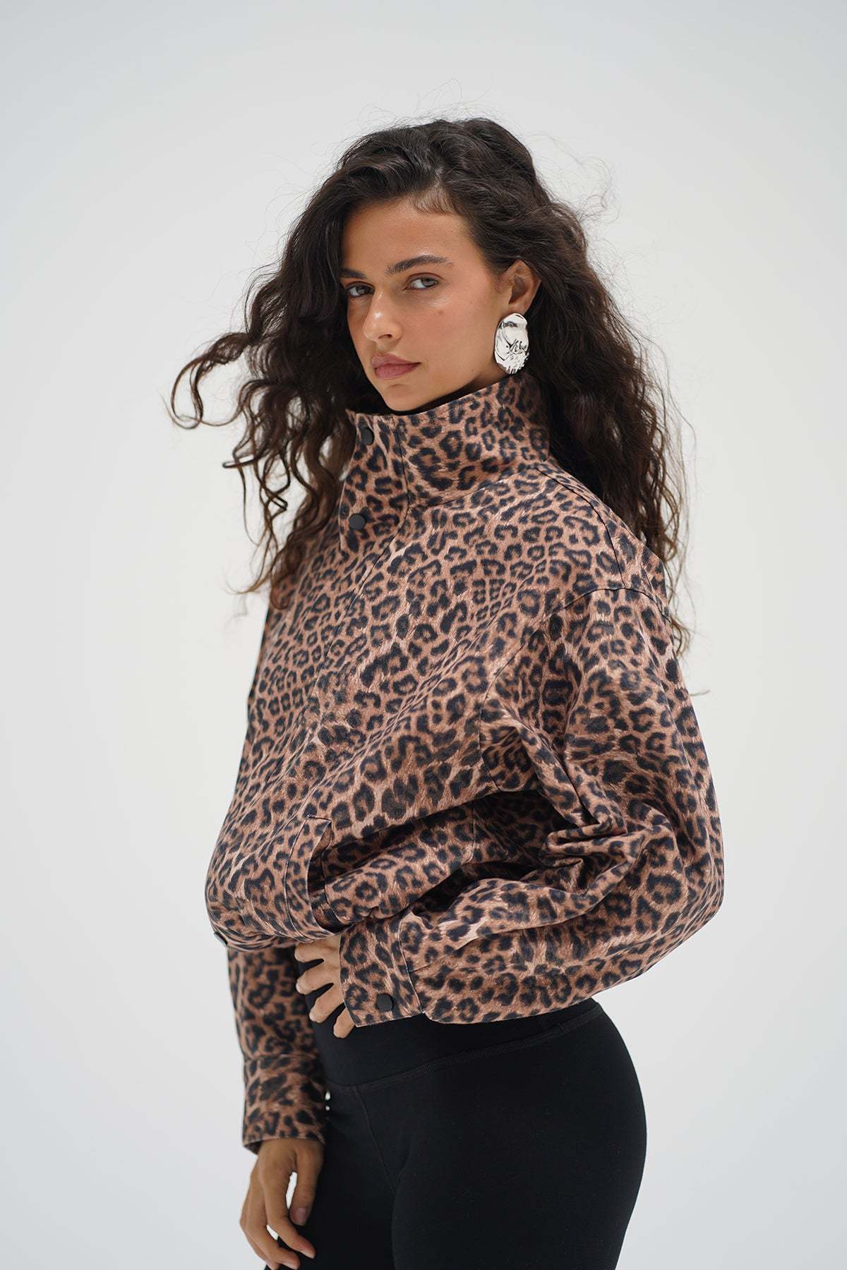 LNA Broadway Jacket in leopard