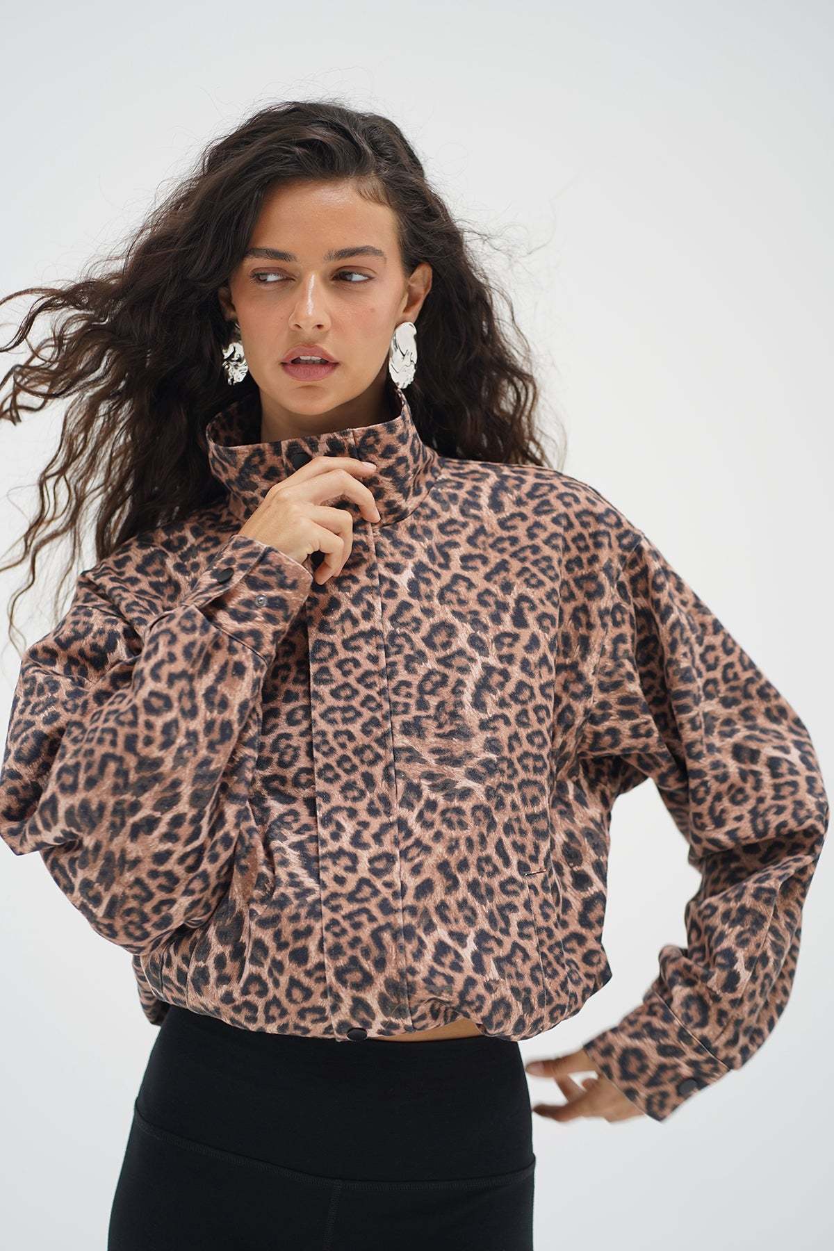 LNA Broadway Jacket in leopard