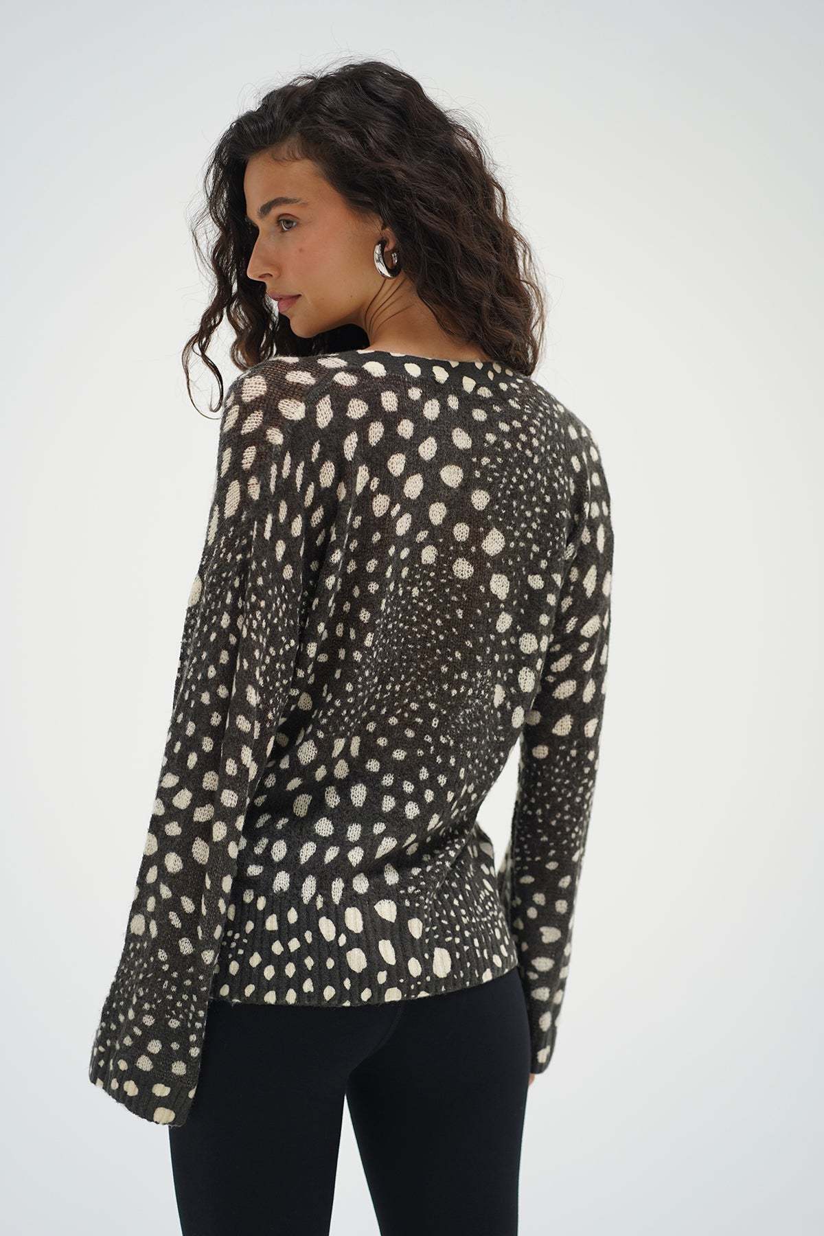LNA Clothing Dana Stingray Print Lightweight Cardigan 