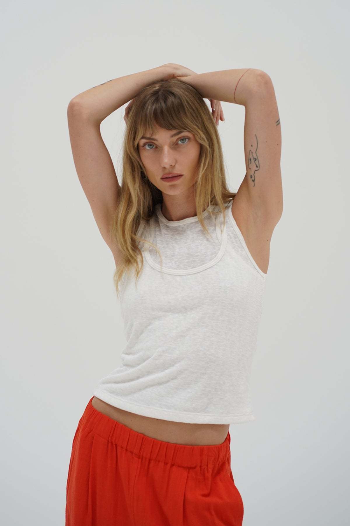 LNA Maris cut out tank in white 