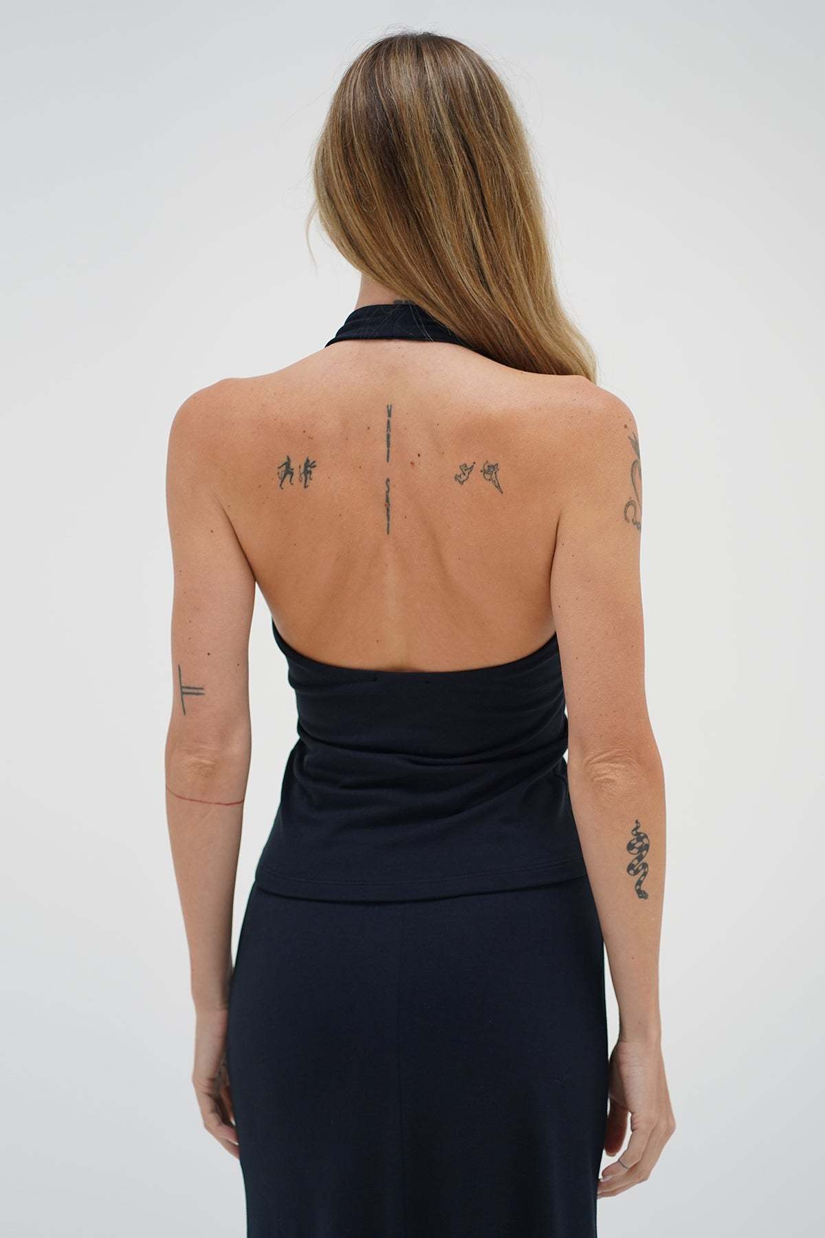 LNA Mia Halter Top in Midnight Sky 