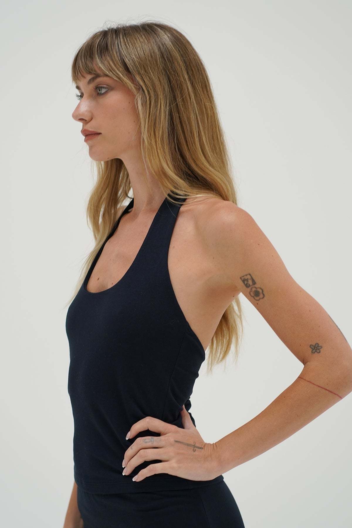 LNA Mia Halter Top in Midnight Sky 